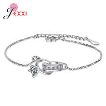 Top Quality Shiny JEXXI Cubic Zirconia Pendant Bracelets Bangles For Wife Mom Daughter Birthday Party Jewelry Gift 2024 - buy cheap