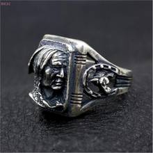 2020 New Fashion Portrait Ring Silver S925 Sterling Silver Thai Silver Old Retro Hand Polished Head Portrait Rings For Men 2024 - buy cheap