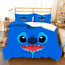 Disney Lilo & Stitch 3D Cartoon Bedding Sets Duvet Cover with Pillowcases Bed Linings Kids Boys Girls Children Gifts Decor Gifts 2024 - buy cheap