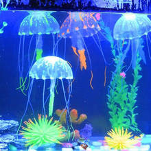 1/2/3 pçs colorido efeito de incandescência artificial jellyfish tank aquarium decoração mini ornamento submarino suprimentos para animais estimação aquáticos 2024 - compre barato