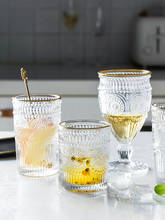 Скандинавское винтажное рельефное стекло для виски es Tulips Snifter Золотая фольга молочный коктейль стеклянная чашка для водки многоцелевая чашка для вина креативный Кубок 2024 - купить недорого