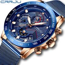 CRRJU 2280  Luxury Quartz  Watch StylishMesh Band Water Proof  stainless steelChronograph Sports Watch 2024 - buy cheap