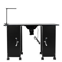 Manicure Nail Table Station Nail Salon Furniture Iron Manicure Station Table with LED Lamp & Arm Rest Salon Spa Nail Equipment 2024 - buy cheap