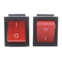 16A/250VAC 20A/125VAC luz indicadora roja 4 Pin ON/OFF interruptor basculante DPST 2 uds 2024 - compra barato