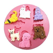 6 Dogs Shape Silicone Fondant Cake Decorating Mold Corgi Bulldog Chocolate Polymer Clay Mould Animal Cake Tool For Bakeware 2024 - buy cheap