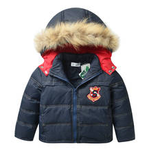 Teenage Boys Winter Coat Kids Jacket Fur Hooded Padded Coats Children Parkas Children Outfits for 4 5 6 7 8 9 10 11 12 Years 2024 - buy cheap