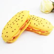 Rubber Hamburger Dog Toy Creative Bite-proof Food Squeaky Toy Dog Bite Toy Dog Sound Toy Interactive toys Training Toys Legendog 2024 - buy cheap