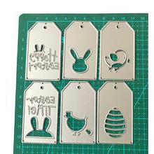 Easter Label Tag Metal Cutting Dies Stencil Scrapbooking DIY Album Stamp Paper E8BD 2024 - buy cheap