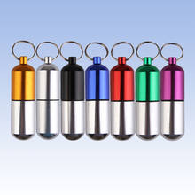 Aluminum Pill Bottle Keychain Large Size Waterproof Pill Drug Container Case Medicine Box Holder Outdoor Survival Health Care 2024 - buy cheap