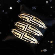 Neovisson Gold Color Morocco Bangles Cuff Bracelets Set for Women Wedding Caftan Jewelry Rhinestone Arab Female Bijoux Gift 2024 - buy cheap