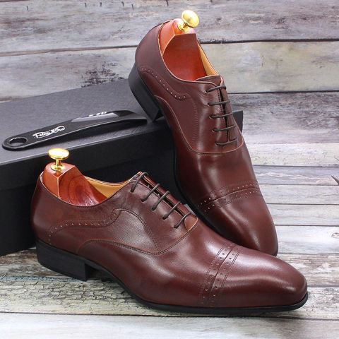 Однотонные мужские туфли ручной работы мужские туфли-оксфорды из натуральной кожи с закрытым носком модельные туфли на шнуровке деловая Свадебная обувь 2022 - купить недорого