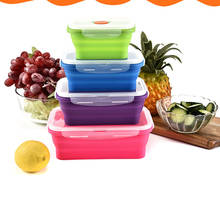 Silicone Bento Box Folding Lunch Bowl Food Storage Container Boxes Tableware-30 2024 - buy cheap