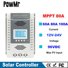 MPPT Контроллер заряда и разряда 60A 80A 100A Авто 12V 24V регулятор батареи с 5V выходом USB для 96V панели солнечных батарей 2024 - купить недорого
