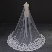 Cathedral 3 Meters Wedding Veil with Comb Lace Long Bridal Veil One Layer 3M Veil for Bride Wedding Accessories 2024 - buy cheap