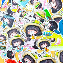 40 pcs Short hair girl everyday cartoon Stickers for phone Decorative waterproof sticker Scrapbooking For Laptop Children 2024 - buy cheap