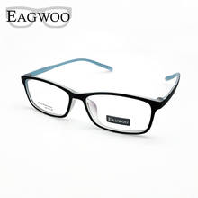 Eagle woo tr óculos de acetato de estudante, retangular, aro completo, armação ótica, prescrição, menino, menina, super leves, óculos 55mm 2024 - compre barato