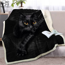 Gray Cat Throw Blanket on Bed 3D Animal Plush Sherpa Blanket Pet Siamese Bedspreads Fur Print Thin Quilt Drop Ship style-2 2024 - buy cheap