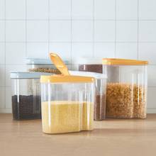 Latas de plástico transparentes seladas para cozinha, pote de armazenamento de grãos de alimentos, refrigerador, leite em pó, caixa de armazenamento de lanche 2024 - compre barato