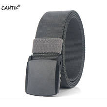 CANTIK Design Quality Hard Plastic Automatic Buckle Belts Casual Nylon Belt Men Clothing Jeans Accessories 3.8cm Wide CBCA174 2024 - buy cheap