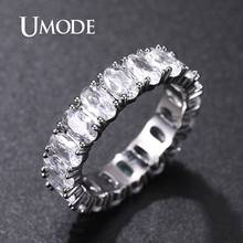 UMODE Eternity Rings for Women Luxury Wedding Bands Cubic Zirconia Femme Girls Couples Gift Fashion Jewelry UR0580A 2024 - buy cheap