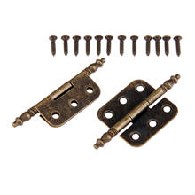 2Pcs 70x35mm Antique Door Cabinet Hinges 6 Holes Jewelry Gift Box Drawer Cupboard Decorative Hinge for Furniture Hardware 2024 - buy cheap
