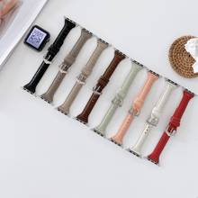 Leather strap For Apple Watch 6 SE 5 4 3 2 1 band women girl Bracelet for iwatch series 6 5 SE 44mm 42mm 38mm 40mm watch strap 2024 - buy cheap