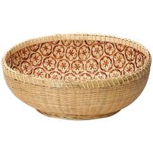 Storage basket kitchen household fruit snacks dry fruit storage tray handmade bamboo woven retro Chinese style home furnishings 2024 - buy cheap