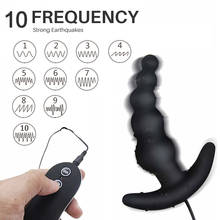 Erotic10 freqüência vibrador próstata massageador, plugue anal vibrador contas anal vibrador plug anal para homens brinquedos para adultos 2024 - compre barato