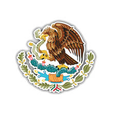 Escudo de Armas creativo de México, pegatina reflectante Anti-UV para coche, accesorios para parachoques, ventana, parabrisas, PVC 2024 - compra barato