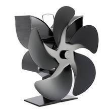 Ventilador de chimenea con 5 aspas para el hogar, sistema de ventilado para quemador de estufa, Eco, silencioso, con distribución eficiente del calor 2024 - compra barato
