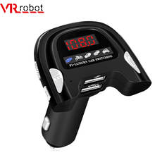 VR robot Bluetooth 5.0 Car MP3 Player Wireless FM Transimtter Handsfree Car Kit With Dual USB Charger Car analog Engines Sounds 2024 - buy cheap