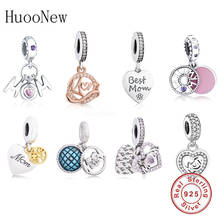 2021 Mother's Day 925 Sterling Silver Openwork Mum Mom Pendants Beads Charms Fit Original Snake Charms Bracelet Jewelry Gift 2024 - buy cheap