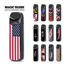 Película estéreo Magic Shark 2.5D para Smok Nord, cubierta elegante de PVC para cigarrillo electrónico, bandera americana, pegatina, 021-043 2024 - compra barato