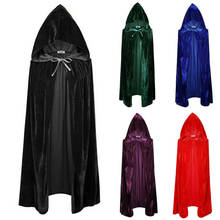 Capa de terciopelo con capucha para adultos, disfraz Medieval de bruja, vampiro, para Halloween, Unisex, 2020 2024 - compra barato