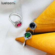 LUOTEEMI Hot Sale Fashion Design Women Cubic zirconia Ring Cheap Wholesale Free Jewelry Wedding Bridal Accessories anillos mujer 2024 - buy cheap