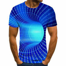 Camisetas de vórtice tridimensional para hombre, ropa de verano con estampado 3D, informal, XXS-6XL, novedad de 2021 2024 - compra barato