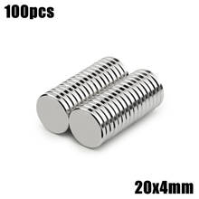 100pcs 20x4mm Super Powerful Strong Bulk Small Round NdFeB Neodymium Disc Magnets Dia 20mm x 4mm N35  Rare Earth NdFeB Magnet 2024 - buy cheap