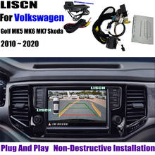 Cámara trasera para VW Volkswagen Golf MK5 MK6 MK7 Skoda 2010 ~ 2020, adaptador de interfaz, pantalla Original, cámara de marcha atrás 2024 - compra barato