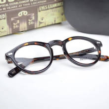 Brand Designer Johnny Depp Miltzen Glasses Frame Men Women High Quality Imported Acetate Eyeglasses Prescription Eyewear 46mm 2024 - buy cheap