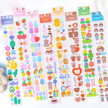 2 Sheets PVC Washi Tape Cute Tulip Flower Love Bear Rabbit Stationery Stickers School Supplies Decoration Sticker Lable Gift 2024 - buy cheap
