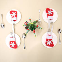 Mini utensílios de mesa para natal, 8 peças, talheres, garfos, capas para decoração de natal para casa, mesa de jantar, decoração de ano novo 2024 - compre barato