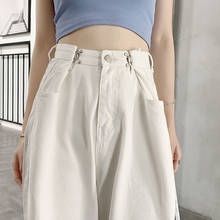 White High Waist Jeans Women Plus Size Casual Denim Cargo Pants Korean Style Fashion Loose Wide Leg Trousers Female Streetwear 2024 - buy cheap