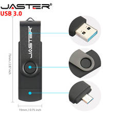 JASTER  USB 3.0 OTG metal usb flash drive pendrive 16GB 32GB 64GB 128GB key usb stick pen drive flash 2024 - buy cheap