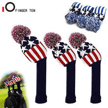 3 Pcs/Set Knitted Pom Pom Golf Wood Head Cover Driver Fairway Hybrid No.1 3 5 Anti-Wrinkle Washable for Men Women Kids 2024 - buy cheap