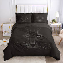 3D Bedding set Comforter duvet Cover Pillowcases Luxury Bed linens Bed set Queen King Europe Russia Size Black Cat 1 2024 - buy cheap