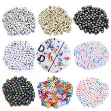 100Pcs Acrylic Cube Beads Mixed Russian Alphabet Letter for DIY Necklace Bracelet Making Child Kids Craft Material Accessories 2024 - buy cheap