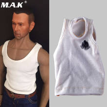 In Stock 1/6 Scale Men's Casual Vest Model White Sleeveless Tops T-shirt Toy Clothes For 12-inch Male Figure Body Doll 2024 - buy cheap