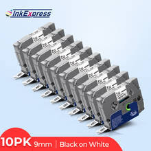 10PK Black on White Labeling Compatible Brother 221 Label Tape 9mm For Brother PT PT-E110 PT-H100P Label Maker PT-1250 PT-H107 2024 - buy cheap