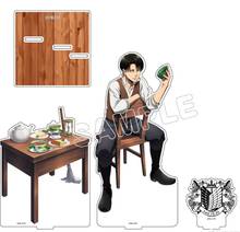 Figuras de Anime japonés Attack on Titan Eren Jaeger, soporte acrílico BL, modelo de mesa de dibujos animados de escritorio, colección de decoración, Cosplay para estudiantes 2024 - compra barato