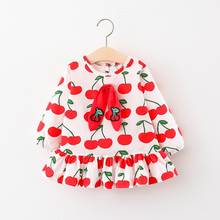 Vestido Floral de manga larga para niña recién nacida, ropa de moda para niño y niña, primavera y otoño 2024 - compra barato
